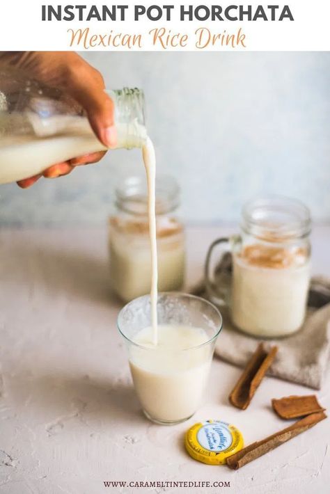 Instant Pot Horchata is a refreshing, easy version of the Mexican rice drink, made in the Instant Pot in under 30 minutes! #instantpothorchata #easyhorchata #horchata #mexicanhorchata Horchata Recipe Mexican, How To Make Horchata, Rice Drink, Mexican Horchata, Horchata Recipe, Cocoa Recipes, Ice Milk, Mexican Rice, Instant Pot Dinner Recipes