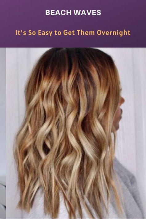 Easy Way To Get Beach Wave Hair, Easy Beach Waves Long Hair, Braided Hair Curls Beach Waves, Braid Beach Waves, Braided Perm Beach Waves, Beach Wave Braids Overnight, Heatless Beach Waves Overnight Short Hair, Easy Overnight Beach Waves, How To Wake Up With Wavy Hair