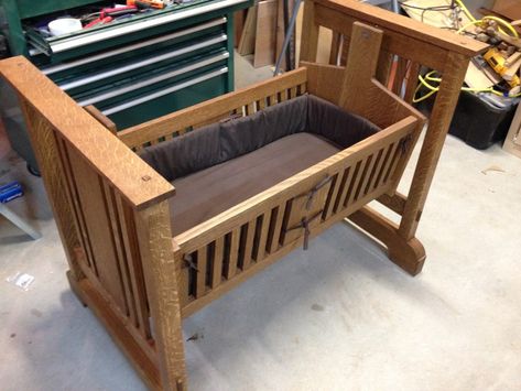 Cradle Plans, Cradle Woodworking Plans, Craftsman Style Furniture, Fine Woodworking, Craftsman Style, Baby Cribs, Bassinet, Woodworking Plans, My Home