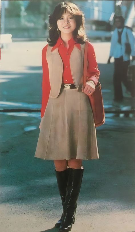 1970s Japanese Fashion, Japan 60s Fashion, 70s Asian Fashion, 1970s Asian Fashion, 1980s Fashion Asian, Retro Asian Fashion, 80s Japanese Fashion, 70s Boots, Japanese Fashion Women