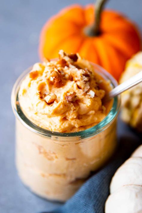 Cottage Whip, Dessert For Fall, Healthy Pumpkin Dessert, Thm Snacks, Thm Fp, Cottage Cheese Desserts, Fuel Pull, Dessert Healthy, Low Fat Low Carb