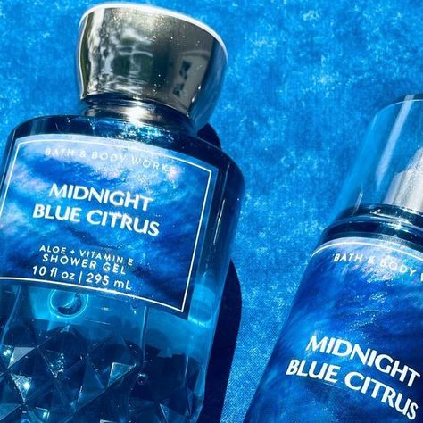 Ashley Hess on Instagram: "💙Midnight🩵Blue💙Citrus 🩵When I heard that Midnight Blue Citrus was going to be available in body care, I knew I had to give it a sniff, ASAP! (This scent will be available, 6/26!) 💙I am incredibly happy to report, it smells IDENTICAL to the candle! The notes for Midnight Blue Citrus read: “Juicy Citrus, Fresh Spring Water, & Sweet Mango”. If you have never sniffed the candle, this scent description, is pretty right on. I get the fruit & the “Fresh, Spring Water” no Merry Crisis, Citrus Bath, Scent Description, Spring Water, Citrus Scent, The Fruit, Blue Water, Shower Gel, Bath And Body Works