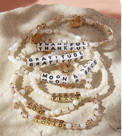 Gratitude Party, Gratitude Crafts, Gratitude Ideas, Gratitude Gifts, Word Bracelets, Little Words Project, Love Gratitude, Word Bracelet, 5 Gifts