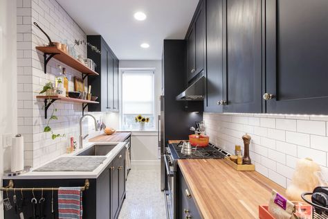 Why a Galley Kitchen Rules in Small Kitchen DesignFacebookTwitterEmailPinterestAddThis Long Narrow Kitchen Layout, Narrow Kitchen Layout, Peninsula Ideas, Galley Kitchen Renovation, Long Narrow Kitchen, Kitchen Galley, Galley Kitchen Layout, Small Galley Kitchen, Galley Kitchen Design