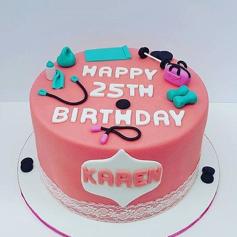 Crossfit Cake Girl, Gym Cakes For Women, Teacher Birthday Cake, Crossfit Cake, 18th Birthday Cake For Girls, Fitness Cake, Gym Cake, Cake For Boyfriend, 21st Birthday Cakes