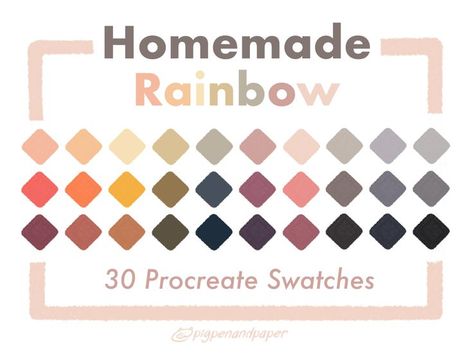 A cute, warm rainbow set I mixed myself. Includes warm, cool and neutral greys. Made for Procreate, but you can also eyedrop the picture for other programs! Make A Color Palette, Procreate Downloads, Procreate Palette, Free Procreate, Digital Artists, Color Swatches, Color Set, Unique Colors, Color Combos