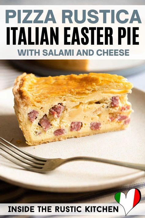 Pizza Rustica is an incredible Italian Easter pie made with a flaky and buttery pie crust and filled with eggs, ricotta, salami, and cheese. This recipe makes a truly special pie that's packed with flavour and looks really impressive. Eggs Ricotta, Italian Easter Recipes, Italian Easter Pie, Ham Pie, Ricotta Pie, Easter Pie, Salami And Cheese, Pizza Rustica, Buttery Pie Crust