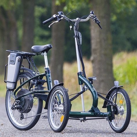 T-bike with elektro Three Wheel Bicycle, Bike Cart, Trike Bicycle, Adult Tricycle, Tricycle Bike, Reverse Trike, Electric Trike, Electric Tricycle, Custom Bicycle