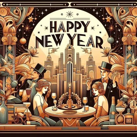 Wonderful Time, Happy Places, Happy New, Happy New Year, Art Deco, Greeting Cards, Wonder, Fine Art, Art