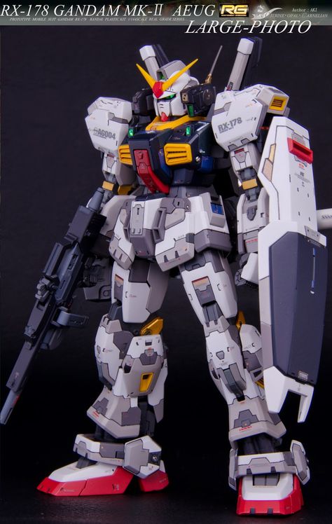 RG 1/144 Gundam Mk-II AEUG - Customized Build Gundam Mk2, Custom Gunpla, Gundam Mobile Suit, Gundam Custom Build, Gunpla Custom, Custom Gundam, Gundam Art, Model Paint, Giant Robots