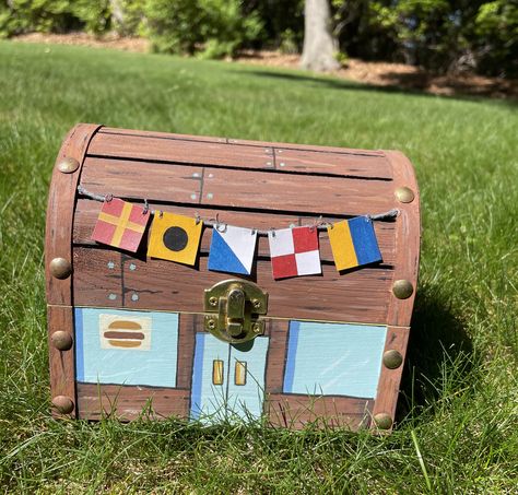 My new Krusty Krab stash box is up for sale on my Etsy Cute Wooden Boxes Painted, Diy Krusty Krab, Spongebob Projects, Spongebob Crafts Diy, Diy Stash Box, Spongebob Gift Ideas, Spongebob Gifts, Spongebob Crafts, Krusty Krab