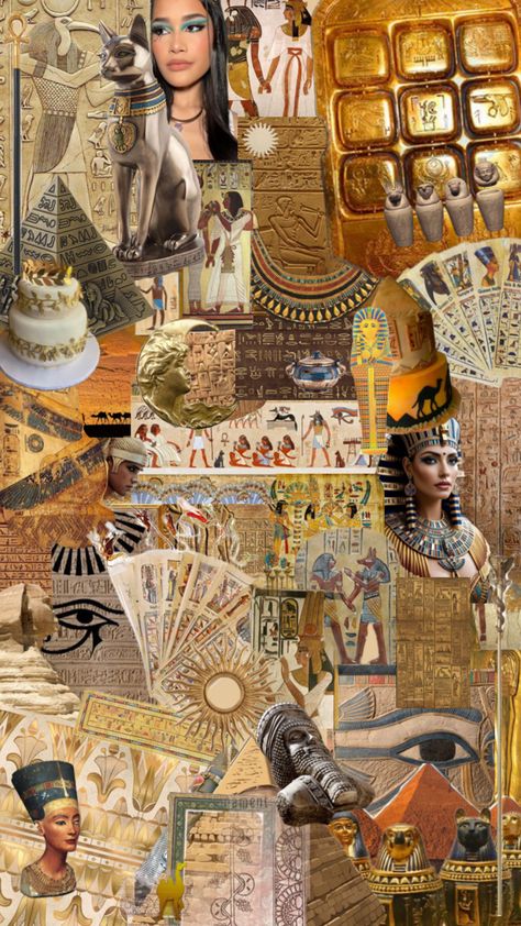 egyptian board🐪 Simple Doodles, Ancient Egyptian, Drinking Water, Egypt, Mood Board, Doodles, Collage