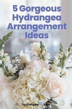 5 Gorgeous Hydrangea Arrangement Ideas - Hydrangea Love Floral Arrangement With Hydrangeas, How To Arrange Hydrangeas In A Vase, Flower Arrangements With Hydrangeas, Hydrangeas Arrangements, Purple Hydrangea Centerpieces, Hydrangea Wedding Centerpieces, Hydrangea Centerpiece Diy, Hydrangea Arrangements Wedding, Blue Hydrangea Centerpieces