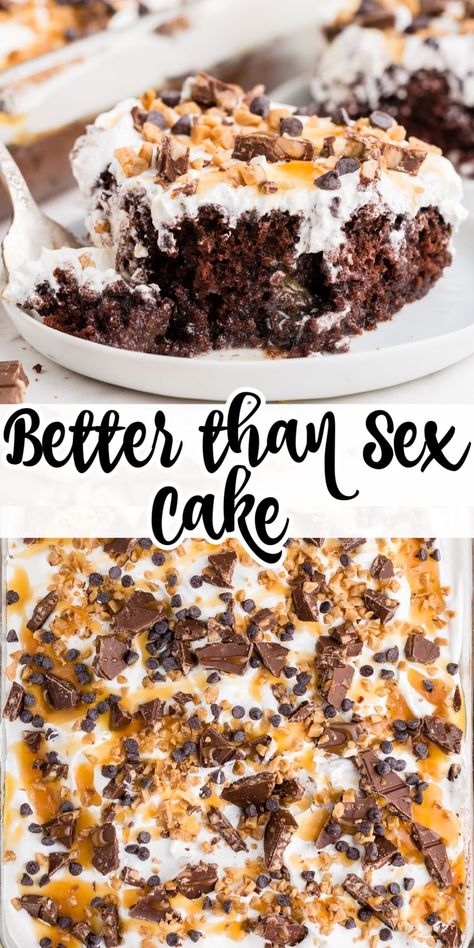 Better Than Anything Cake, Easy Bake Cake, Cake Easy Recipe, Apple Cake Recipe Easy, Coconut Poke Cakes, Whipped Cream Desserts, Chocolate Cake From Scratch, Toffee Chocolate, Cake Mix Ingredients