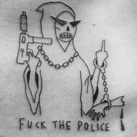 Drawings On Skin, Acab Tattoo, Awful Tattoos, Cartoon Tattoo Ideas, Animated Shows, Line Art Tattoo, Stick Poke Tattoo, Grunge Tattoo, Cartoon Tattoo