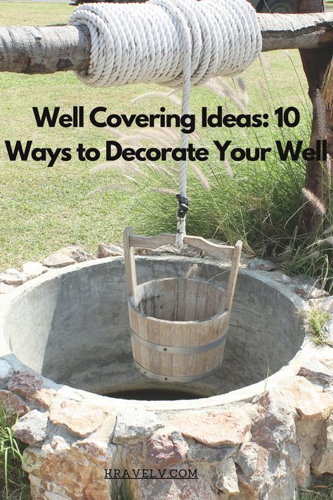 Need some well covering ideas to spruce up your garden? If you need to secure and improve the look of a wellhead on your property, whether it’s a historic water well or a more recent installation, you’ve come to the correct spot. Water Well Pump Cover Ideas Outdoor, How To Hide Water Softener Outside, Decorative Well Pump Covers, How To Hide A Well In Your Yard, Well Decoration Ideas, Well Pump Cover Ideas Front Yards, Well Pipe Cover Ideas, Water Well Cover Ideas Outdoor, Well House Cover Ideas