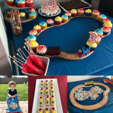 Thomas All Engines Go Party, Thomas The Engine Birthday, Thomas Tank Party, All Engines Go Party, Thomas The Tank Birthday Party, Mighty Express Birthday Party, Thomas The Train First Birthday Party, Trains Birthday Party Theme, Thomas The Tank Engine Birthday Party