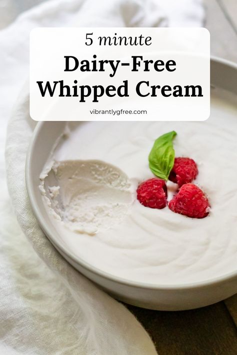 Dairy Free Cool Whip, Coconut Whipped Cream Recipe, Dairy Free Whipped Cream, Whipped Cream Recipe, Dairy Free Coffee, Entertaining Food, Vegan Whipped Cream, Recipes With Whipping Cream, Coconut Whipped Cream