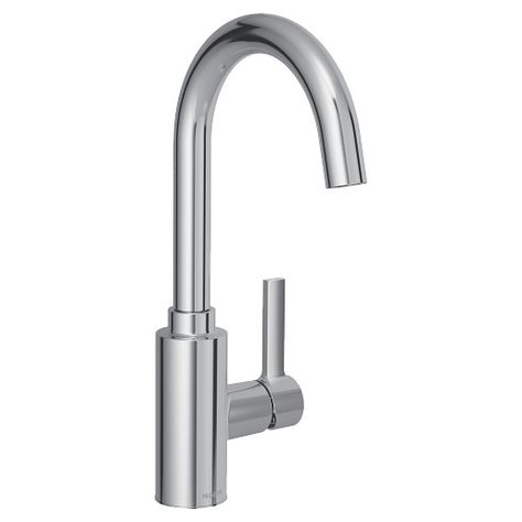 Genta LX Chrome one-handle high arc bar faucet -- 5882 -- Moen Moen Genta, Moen Kitchen Faucet, Smart Faucet, Bath Safety, Bar Faucet, Shower Rods, Small Sink, Faucet Design, Safety Products