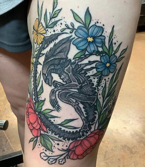 Xenomorph Queen Tattoo, Xenomorph Tattoo, Alien Xenomorph Tattoo, Small Xenomorph Tattoo, Queen Xenomorph, Alien Tattoo Xenomorph, Oklahoma Tattoo, Alien Tattoo Xenomorph Queen, Xenomorph Queen Mother