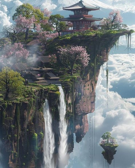 Chris (@armour.ai) • Photos et vidéos Instagram Pagoda Temple, Best Nature Wallpapers, Concept Art Tutorial, Japanese Temple, Dreamy Artwork, Japanese Art Prints, Fantasy Forest, Fantasy Castle, Fantasy Places