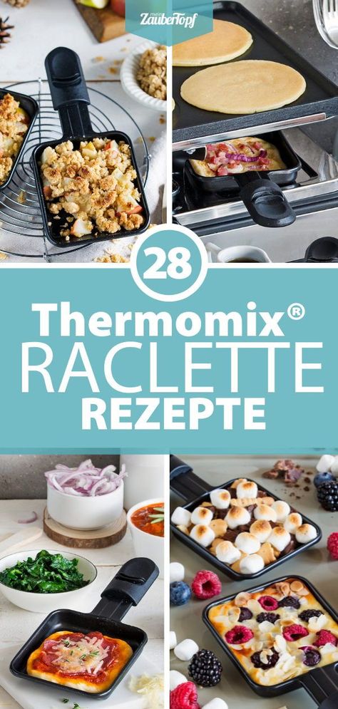 Die leckersten Raclette Ideen (süß und salzig) mit dem Thermomix® - PERFEKT für dein Silvesteressen! Raclette Breakfast, Raclette Aesthetic, Raclette Dessert, Raclette Ideas, Raclette Originale, Raclette Recipes, Raclette Grill, Snacks Für Party, Advent