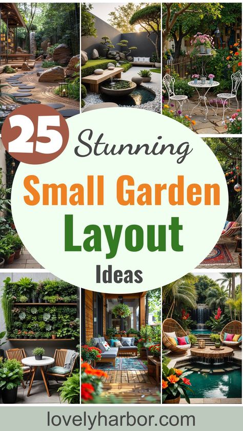 25 Stunning Small Garden Layout Ideas 2 Backyard Small Garden Ideas, Small Garden Layout Ideas Design, Small Backyard Layout, Small Garden Layout Ideas, Backyard Refresh, Lush Backyard, Small Garden Plans, Small Garden Layout, Home Garden Ideas