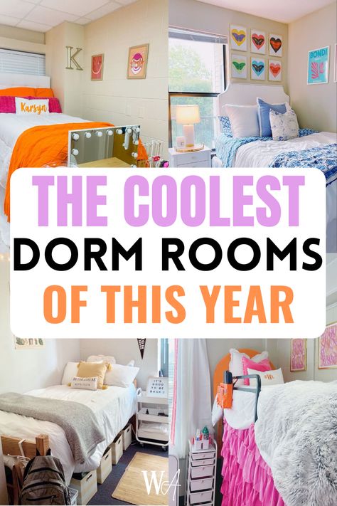 best dorm room college ideas decor Trendy Dorm Room Ideas, Rustic Dorm Room, Cute Dorm Room Ideas, Dorm Room Ideas For Girls, Luxury Dorm Room, Room Ideas For Girls, Trendy Dorm Room, Pink Dorm Rooms, Boho Dorm Room