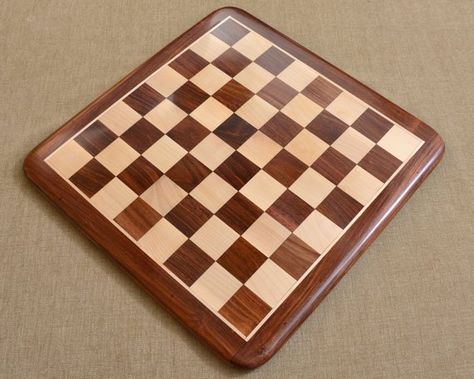 Wooden chess board in Sheesham Wood 19" - 50mm from India. SKU: M0022 Board Games For Adults, Barn Wood Decor, Wood Chess Board, Chess Art, Wooden Board Games, Wooden Chess Pieces, Wooden Chess Board, Chess Boards, Chess Table