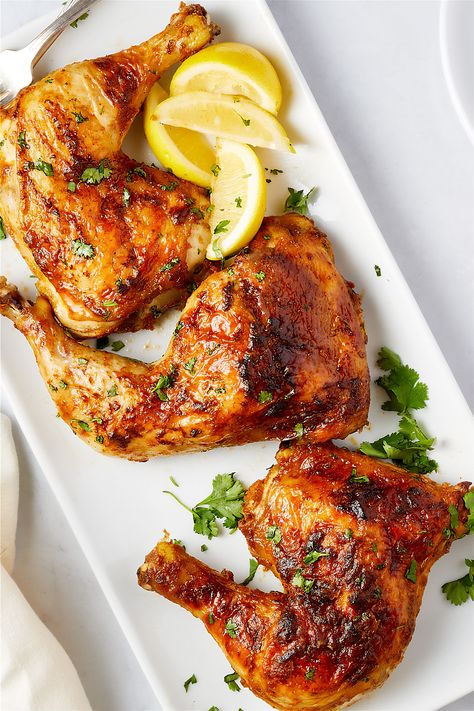 This is an easy weeknight version of a classic fire roasted piri piri chicken (ours is made right in the oven)! Piri Piri Chicken Recipe, Piri Piri Chicken, South African Dishes, Peri Chicken, Piri Piri, Peri Peri, Simply Recipes, Fire Roasted, Portuguese Recipes