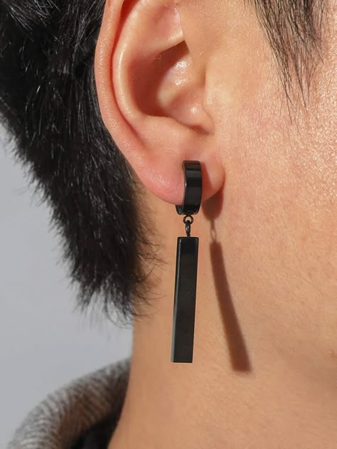 Men Geometric Drop Earrings | SHEIN USA Bts Inspired Outfits, Ear Cuff Earings, Ear Cuffs, Men Earrings, Cuff Earrings, Stylish Jewelry, Casual Style Outfits, Maquillaje De Ojos, Ear Piercings