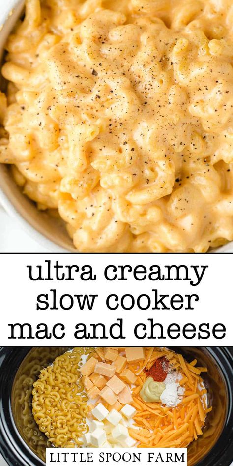 Crock Pot Mac And Cheese, Slow Cooker Mac And Cheese, Crock Pot Mac, Slow Cooker Pasta Recipes, Crockpot Mac And Cheese, Slow Cooker Pasta, Scooby Snacks, Thanksgiving Menu Ideas, Crockpot Dishes