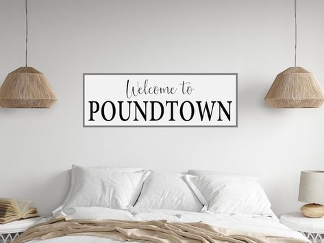 Whether you are single or in a relationship, this funny and unique sign will add a humorous touch displayed above the bed in your master bedroom. Over The Bed Wall Art, Funny Bedroom, Bed Wall Art, Bedroom Details, Over The Bed, Bedroom Signs, Bed Wall, In A Relationship, A Relationship