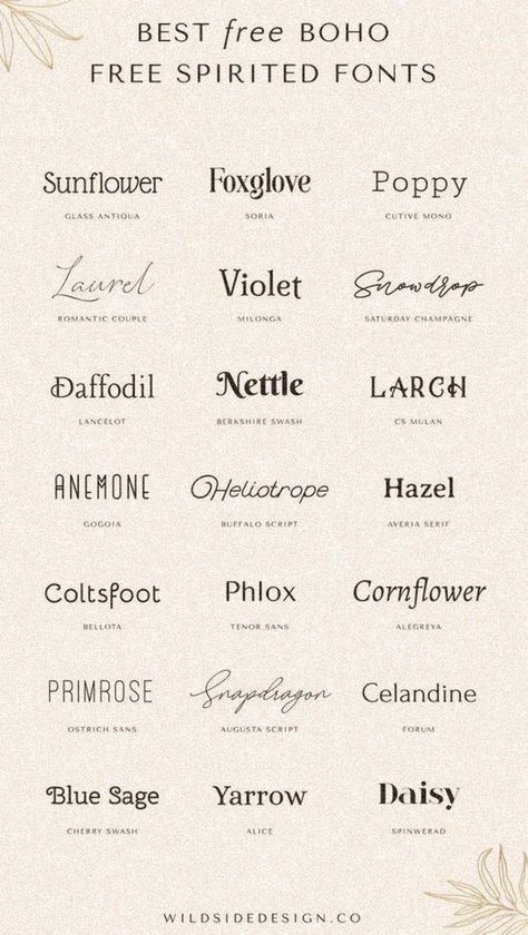 Elegant Canva Fonts - Best Canva Free Fonts | the best free font styles for any type of text, including flowers and other things Download font collection #fonts 1435 Elegant Canva Fonts, Canva Free Fonts, Writing Styles Fonts, Fancy Fonts Alphabet, Cute Fonts Alphabet, Free Cursive Fonts, Font Love, Business Fonts, Instagram Font