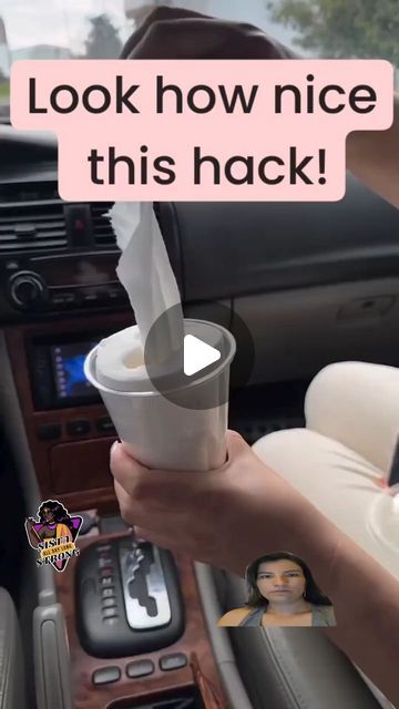 SistaStrongAllDayLong on Instagram: "Try this, and thank me later👇🏾👇🏾  This looks all good and well but I guess you need a big enough cup to fit a collapsed tissue roll into and maybe this will work.. Try it and let me know how it works out for you!   Follow @sistastrongalldaylong Where Motivation Nutrition and Information live   Cr. @letsmakeez   #sistastrongalldaylong #hacks #lifehacks #toiletpaper #bathroom #bathroomhacks #fyp #forgeahead #foryou #useful #cupholder #cupholders #carhacks #lifestyle #easyhack #easypeasy #wednesday #wildwednesday #humpday #humpdaymotivation #tissue #tissues #trendingreels #instahacks" Bathroom Hacks, Amazon Hacks, Milk Shakes, Car Hacks, Clever Hacks, Diy Health, Toilet Paper Roll, Paper Roll, Tissue Box