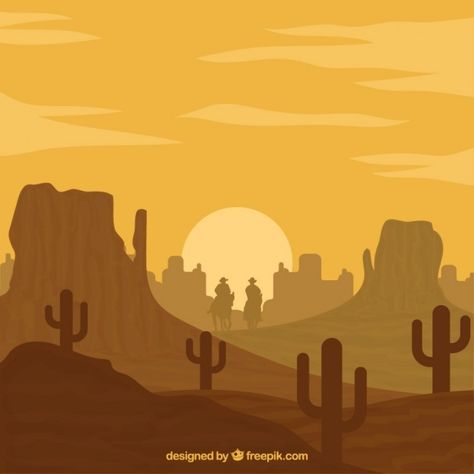 Fondo del oeste plano con dos vaqueros | Free Vector #Freepik #freevector #fondo #diseno #naturaleza #paisaje Western Mural, Cowboy Wallpaper, Western Dance, Western Background, Wallpaper Cartoon, Monochromatic Art, App Background, Wilde Westen, Movies List