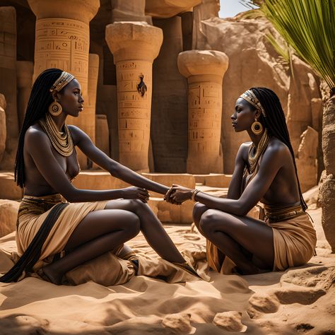 Ancient Nubia was a civilization that flourished along the Nile River in what is now modern-day Sudan and southern Egypt. With a history spanning over... -  #ai #AIArt #Ancient #ancientEgypt #ancientNubia Nubian Women Egypt, Nubians Egypt, Nubian Art, Ancient Nubia, Ancient Africa, The Nile River, History Project, Archaeological Discoveries, Nile River