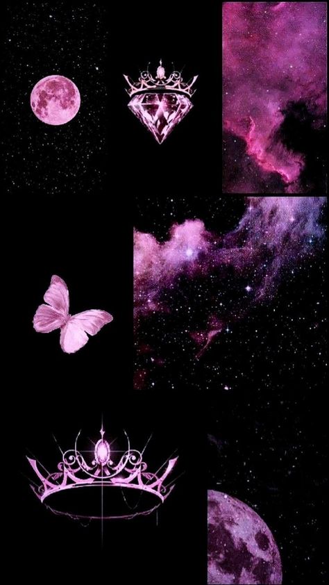 Pink Black Asthetics, Black Wallpaper Asthetics, Quotes Aesthetic Pictures, Positive Quotes Aesthetic, Moon And Stars Wallpaper, Purple Queen, Sparkle Wallpaper, Iphone Wallpaper Classy, Pretty Wallpapers Tumblr