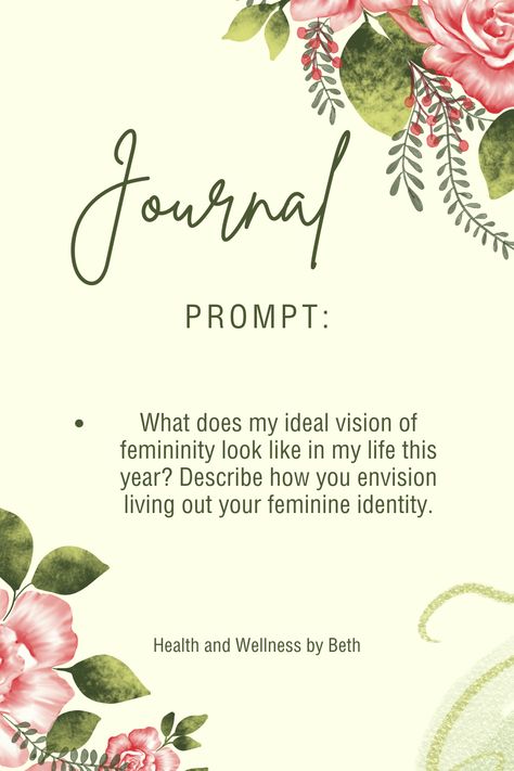 Explore the journey of defining your ideal vision of femininity in 2024. Reflect on how you can embody your feminine identity and live authentically. Join us in celebrating your unique expression of womanhood! Live Authentically, Inner Voice, Journal Prompts, To Listen, Listening To You, Decision Making, The Journey, Health And Wellness, This Year