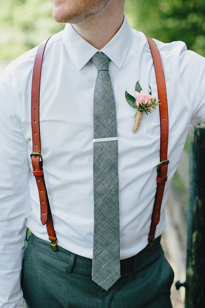 leather suspenders | Emily Weis #wedding Leather Suspenders Wedding, Wedding Suspenders, Groomsmen Suspenders, Wedding Groomsmen Attire, Mens Wedding Attire, Suspenders Wedding, Groom Wedding Attire, Suspenders Men, Leather Suspenders