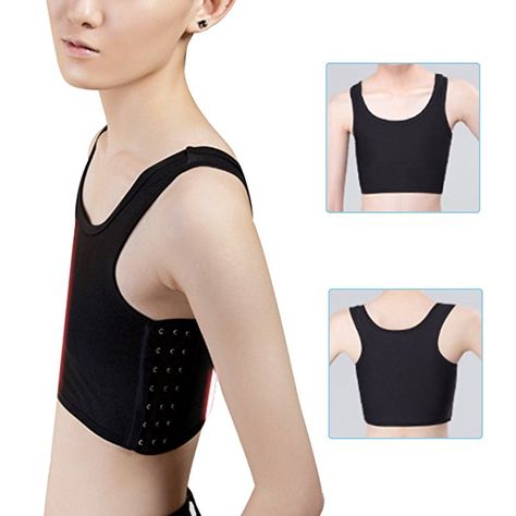 Chest Binder Aesthetic, Binders Chest, Flat Chested Outfits, Chest Binder, Childhood Aesthetic, Trans Boys, Detroit Become Human Connor, Short Tank Top, Tank Top For Women