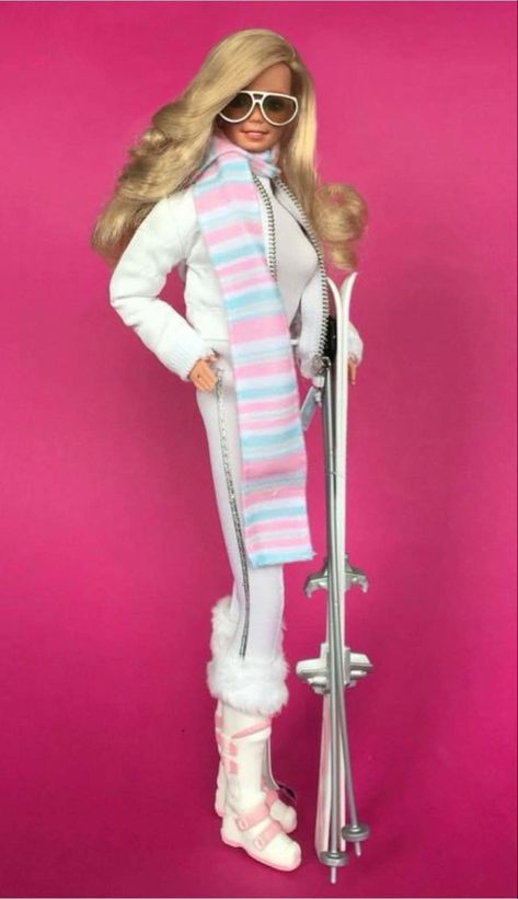 Ski Barbie, Barbie Winter, Barbie Room, Barbie Wardrobe, Handmade Dresses, Dnd Characters, Vintage Barbie, Fashion Dolls, Winter Wonderland