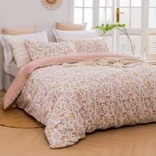 Quilt Cover Sets | Temple & Webster Cottage Flowers, Pink Quilts, Patchwork Pillow, Reversible Quilt, Quilt Cover Sets, Room Inspiration Bedroom, Cotton Quilts, Quilt Cover, Room Inspo