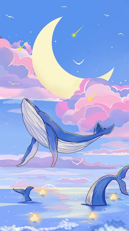 Collection Journal, Water Moon, Aesthetic Wallpaper Iphone, A Whale, The Whale, Blue Whale, Wallpapers Iphone, Wax Seals, Whales