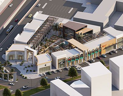 Small Shopping Mall Design, Small Shopping Mall, Shopping Center Architecture, Small Shop Design, Home Map Design, Small Office Design Interior, Shopping Mall Design, Building Design Plan, Plaza Design