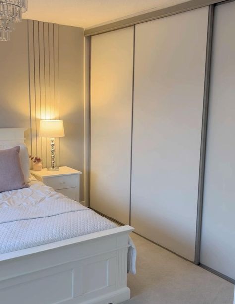 A WOMAN has gone viral on Instagram after she transformed her dated wardrobe doors using three bargain items from B&Q. Jill Oliver, 50, a student support worker from Durham, is a pro at upcycling her furniture as a way to spruce up her living space. Jill has been doing DIY projects for years and for […] Painted Sliding Wardrobe Doors, Painting Sliding Wardrobe Doors, Mirrored Wardrobe Doors Makeover, Sliding Door Wardrobe Makeover, Covering Mirrored Wardrobe Doors, Sliding Wardrobe Makeover, Mirror Wardrobe Doors Makeover, Sliding Door Wardrobe Makeover Diy, Upcycle Mirror Wardrobe Doors