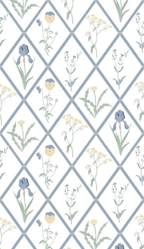 Simple Wallpaper Home Decor, Ornamental Pattern Design, Spring Pattern Illustration, Tile Illustration, Wallpaper With Flowers, Simple Floral Pattern, Plant Fabric, Tile Decoration, Leaf Print Art