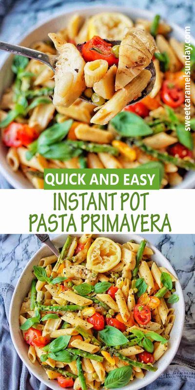 Easy Instant Pot Pasta, Pasta In The Instant Pot, Primavera Pasta, Instant Pot Pasta, Vegetarian Instant Pot, Pasta Primavera, Pasta Spaghetti, Best Instant Pot Recipe, Healthy Instant Pot Recipes