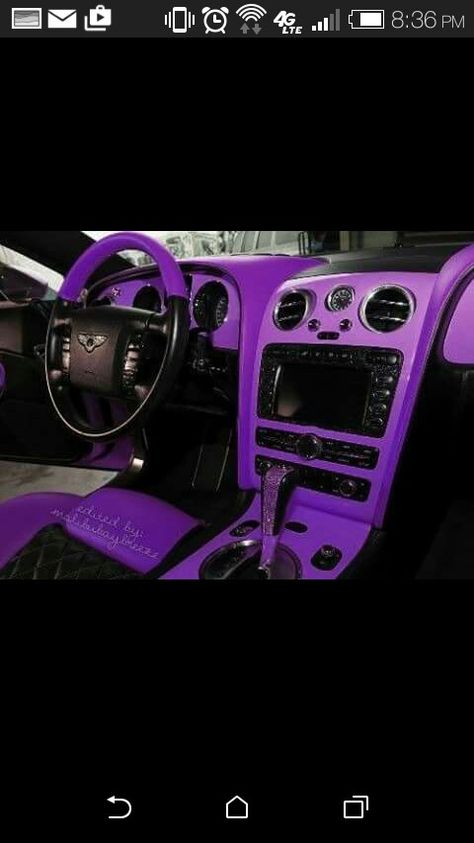 💜💜💜💜💜💜 Jeeps Interior, Purple Car Interior, Dodge Durango Interior, Car Mods Interior, Purple Vehicles, Car Decorations Interior, Interior Purple, Car Upgrades, Jeep Xj Mods