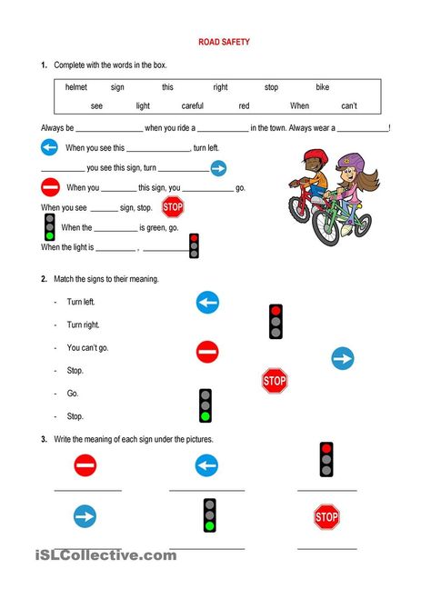 Safety Rules Worksheet For Grade 1, Safety Rules On Road, Road Safety Signs, Safety Signs And Symbols, Road Traffic Safety, Safety Activities, Drivers Test, Drivers Education, Rules For Kids